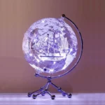 Wellfun 25CM LED Rotating Earth Globe Illuminated Desk Decoration Clear World Globes - Image 5