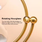 Modern 30 Minute Sand Timer Hourglass With Rotating Brass Frame Glass Globe - Image 3
