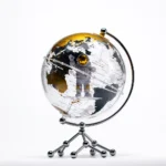 Wellfun Study Living Room Golden World Globe Decoration Office Top Desk Earth Globe Map Home Decor