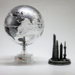 Wellfun Factory Famous Landmark Shanghai Landmark with Transparent Globe Map