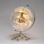 Home Ornaments and Crafts Crystal Globe Christmas Decoration Transparent World Globe Decor - Image 2