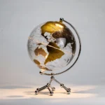 2025 Perfect Decor Transparent Blue World Globe for Kids Room Novelty Gifts Globe Earth