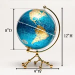 25cm 20cm 8Inch 10Inch Globe Led Light Blue Surface World Globe Christmas Gift for Kid's Education Globe Map - Image 2