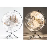 Wellfun Wholesale Acrylic Transparent Globe Rotating  Earth Globes With Frame Photo - Image 6