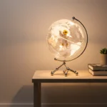 Wellfun Stable Heavy Metal Base Crystal Plastic Novelty Gifts Novelty Gifts Decor Globe Earth Globe Decorative Photo Frame Globe